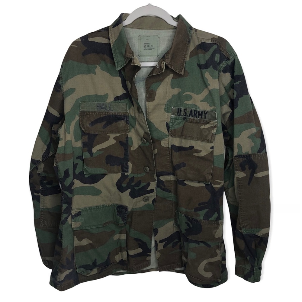 Camo Army Green Military Jacket Size Medium